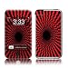 Twisted Red Design Apple iPod Touch 2G (2nd Gen) / 3G (3rd Gen) Protector Skin Decal Sticker