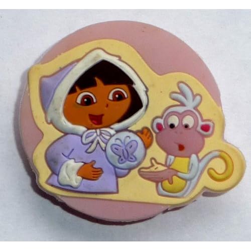 Dora in Eskimo winter wear with Boots monkey JIBBITZ Crocs