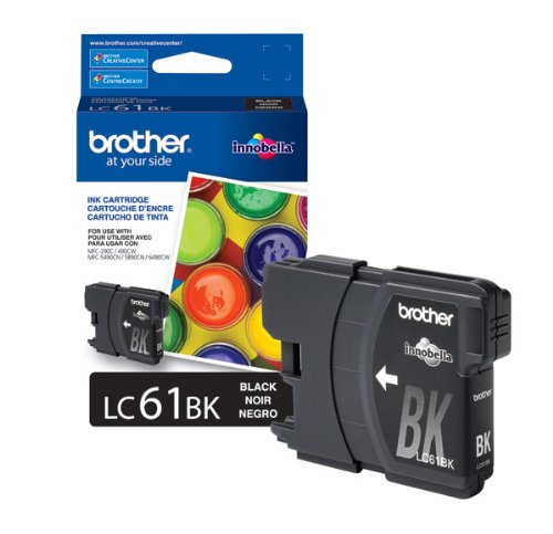 NEW Brother OEM Ink LC61BK (BLACK) (1 Cartridge) (Inkjet Supplies)