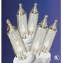Set Of 100 Mini Clear GE Constant On Christmas Lights - White Wire