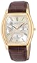 Seiko Men's SNT018 Retrograde Day Indicator Brown Strap Watch
