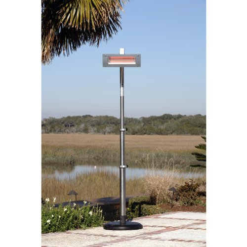 Patented 1500 Watt Stainless Steel Telescoping Infrared Patio Heater. New Ceramic Glass Front Heating Head. Wheel Assm. Aluminum Reflector. ETL Approved.
