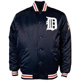 Majestic Detroit Tigers Navy Blue Authentic Collection Satin Jacket