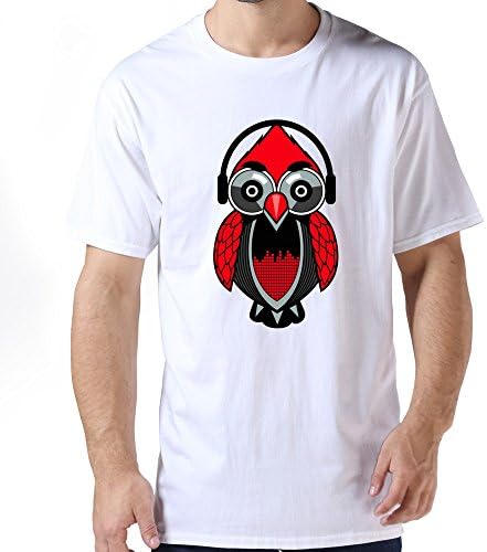 WANGC Men InTune Short Sleeve Round Neck Shirt M White