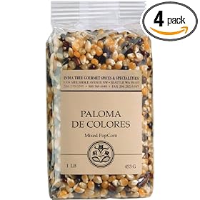 India Tree Paloma de Colores(Mixed) PopCorn, 16-Ounce Packages (Pack of 4)
