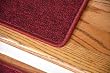 Dean Serged DIY Carpet Stair Treads 27" x 9" - Cardinal Red - Set of 13