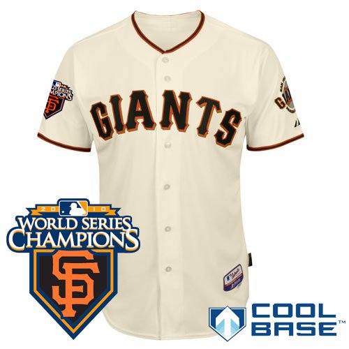 MLB Men's San Francisco Giants Tim Lincecum Six Button Cool Base Authentic Home Jersey (Ivory, 48/X-Large)