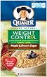 Quaker Instant Oatmeal Weight Control, Maple Brown Sugar, 8-Count Boxes (Pack of 4)