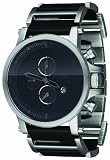 Vestal Men's PLE032 Plexi Silver Case Black Dial Black Leather Watch
