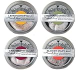 4oz Cocktail Rimming Salt + Sugar Assortment , Pack of 4 - Bartender Set