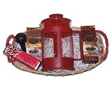 Coffee Lovers Mothers Day Godiva Coffee French Press Gourmet Gift Basket
