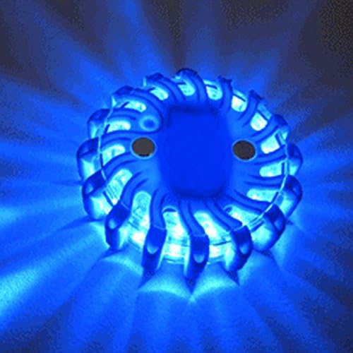 BLUE RECHARGABLE WATERPROOF LED MAGNET SAFETY FLARE with 9 OPERATING MODES + LED FLASHLIGHT SET and FREE BATTERY CHARGER!