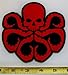 Captain America Hydra HQ 2 Color Light Red on Black Vinyl Decal! 4.5