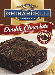 Ghirardelli Chocolate Brownie Mix, Double Chocolate, 18 Ounce Boxes (Pack of 12)