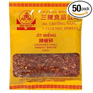 D&D Dried Crushed Chili, OT MIENG, 2-Ounce Bags (Pack of 50) by D&D