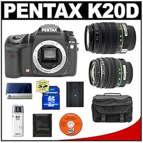 Pentax K20D Digital SLR Camera with Pentax SMC DA 18-55mm AL II Zoom Lens + Pentax SMC DA... by Pentax