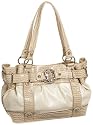 KATHY Van Zeeland Crown Princess Belt Tote,Metallic Bone,one size