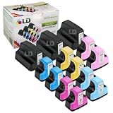 LD &copy; HP 02 Remanufactured Bulk Set of 13 Ink Cartridges: 3 Black + 2 Cyan, Magenta, Yellow, Light Cyan, Light Magenta ~ 4inkjets