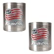 New England Revolution Soccer 2pc Stainless Steel Can Holder Set - Primary Team Logo MAJOR-LEAGUE-SOCCER Soccer