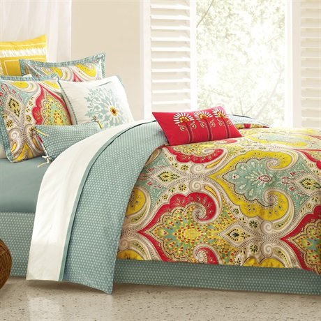 Echo Jaipur 4 Piece Comforter Set - Multi - Cal.King On Sale