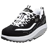 SkechersWomen'sShapeUp-StrengthFitnessWalkingShoe,Black/White,7MUS