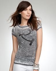 bebe Logo Interlocking Burnout Tee