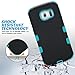ULAK Galaxy S6 Edge Case, 3 in 1 Shield Shock Absorbing Case with Hybrid Cover Soft Silicone + Hard PC Material Design for Samsung Galaxy S6 Edge (5.1