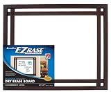 Cra-Z-Art Magnetic Dry Erase Board, Contemporary Casual Chocolat Double Wood Look Frame, 14 x 17 Inches (12166)