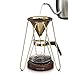 Osaka DFS Tripod Pour-Over Coffee Maker Filter-Full Brewing Station for Pourover Coffee-20oz. Capacity. Kaiyukan, 3 Pack, Gold/Mahogany