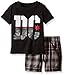 DC Apparel Baby Boys' Jersey Crew Neck Tee and Plaid Shorts