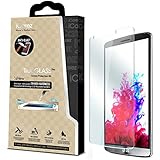 iCarez [Tempered Glass] Screen Protector for LG G3 Easy Install with Lifetime Replacement Warranty [1-Pack,0.3mm 2.5D 9H] - Retail Packaging