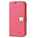 Galaxy S4 Case, by Ailun,Wallet Case,PU Leather Case,Credit Card Holder,Flip Cover Skin[Red] with Screen Protect and Styli Pen