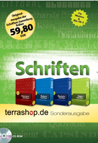 500 Schriften Paket (Display, Historische, Klassische  & Moderne True-Type-Fonts)
