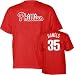 Cole Hamels Red Majestic Name and Number Philadelphia Phillies T-Shirt - Medium