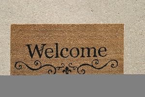 Evergreen 2RM027 Door Mat Coir Insert, Welcome, 16-Inches x 28-Inches