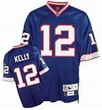 Buffalo Bills NFL Jersey Jim Kelly #12 Blue Throwback Jersey (50/L)