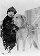 Child and Dog, Alaska, ca. 1915 Photograph - Beautiful 16x20-inch Photographic Print from the Library of Congress Collection