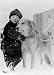 Child and Dog, Alaska, ca. 1915 Photograph - Beautiful 16"x20" Photographic Print from the Library of Congress Collection