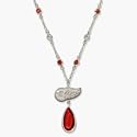 Detroit Red Wings Crystal Logo Necklace