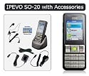 IPEVO S0-20 Wi-Fi Phone for Skype with Accessories, Includes Charging Cradle, Handsfree Earphone with Mic and On/off Button, Wall Charger, Car Charger, USB Charger and DBROTH Microfiber Cleaning Cloth