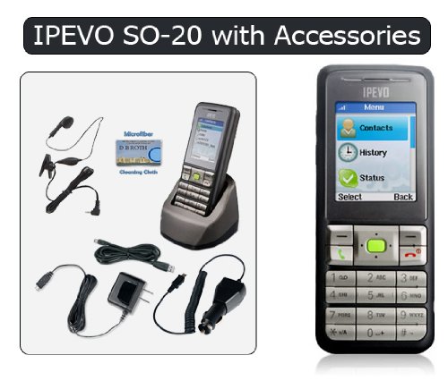 Ipevo S0-20 Cordless Wi-Fi Phone for Skype with 1.8 LCD Screen