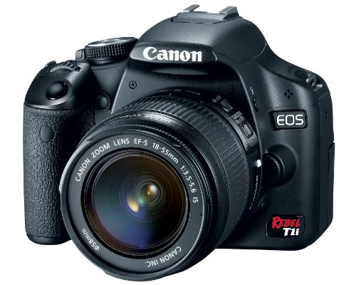 Canon EOS Rebel T1i 15.1 MP CMOS Digital SLR Camera with EF-S 18-55mm f/3.5-5.6 IS + Mini Tripod & Cleaning kit