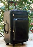 Medium Black Calfskin Leather Trolley Bag
