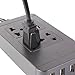 ETvalley USB Smart Charger Power Strip With 2 AC Plugs and 4 USB Charger Ports for Smartphones And Tablets(Black)