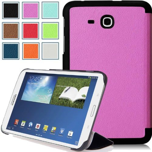 Pellem 2014SAPU Case for Samsung Galaxy Tab 3 Lite Case - Ultra Slim Lightweight Smart Cover Stand Case for Samsung Galaxy Tab 3 Lite 7 Inch Android 2014 Edition Tablet, Purple