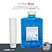 Mouthwash Refill of 6 Bottles & 720 Cups - Alcohol-free - Six 1.5 Liter Mouthwash Bottles and a Box of 720 Cups.