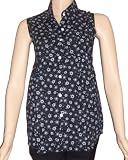 Sleeveless Black and White Maternity Top