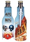 Super Bowl XLVI 46 Dueling Helmets Match Up New York Giants vs New England Patriots 2011 - 2012 Bottle Suit Koozie Cooler