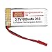 DeeRC Four 3.7v 800mAh F181C H12C H12W V686 509G 25C Rechargeable Li-Po Quadcopter Batteries To Increase Flight Time(36 Min)