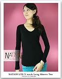 【NATION】【ネーション・ネイション】VネックロングTシャツ a-nation